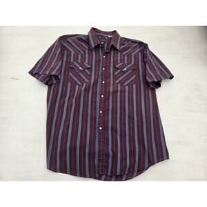 Vintage Plains Western Wear Shirt Men XL Pearl Snap Button Cowboy Ranch Rodeo